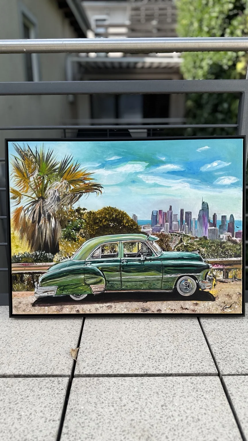 Angels Pt. Road automotive acrylic painting