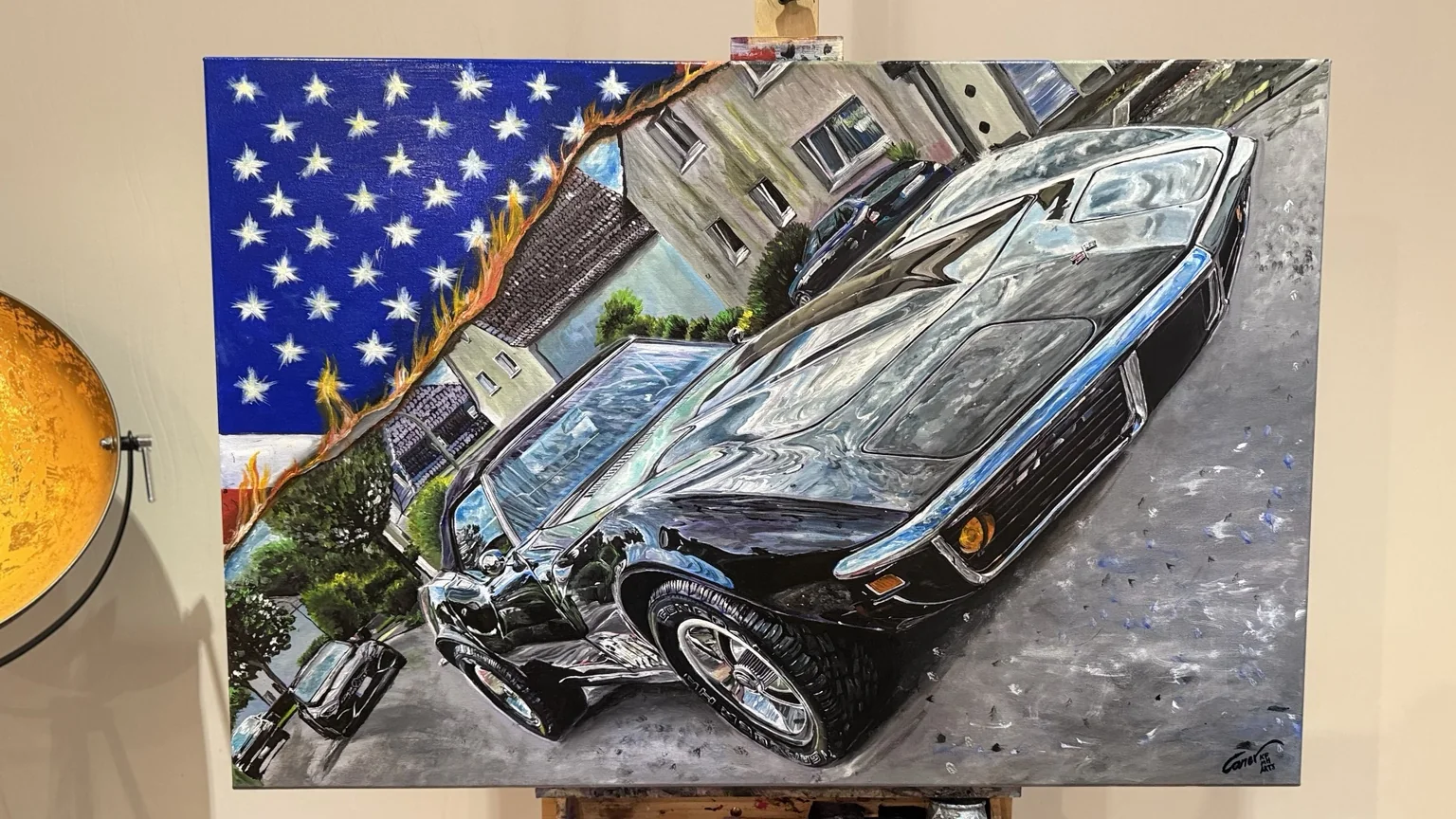 Corvette C3 automotive acrylic painting