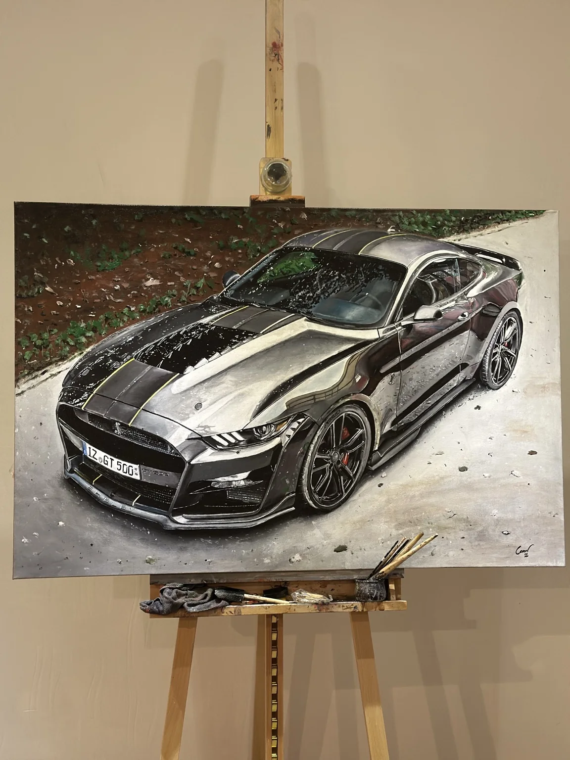 The Snake automotive acrylic painting